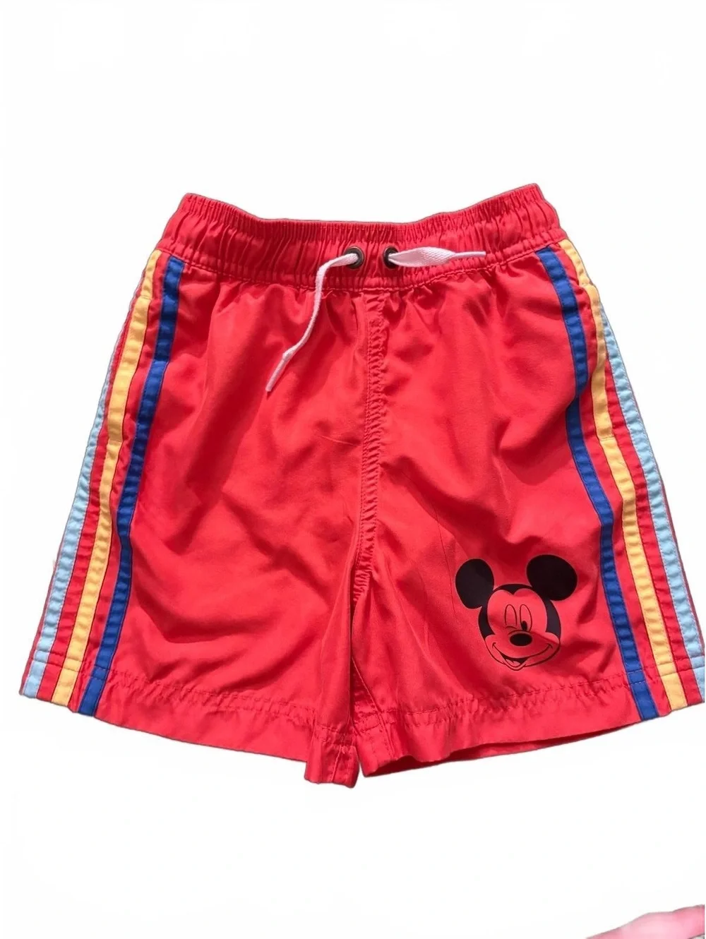 Disney by Hanna Andersson red Mickey swim trunks